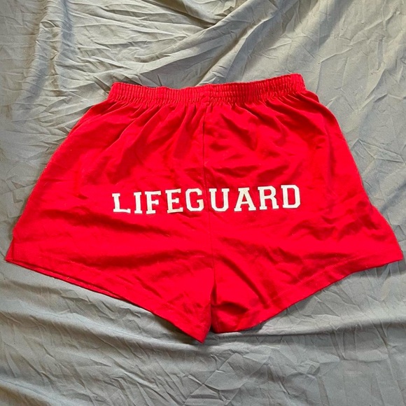 Soffe lifeguard red and white shorts. - Picture 1 of 3